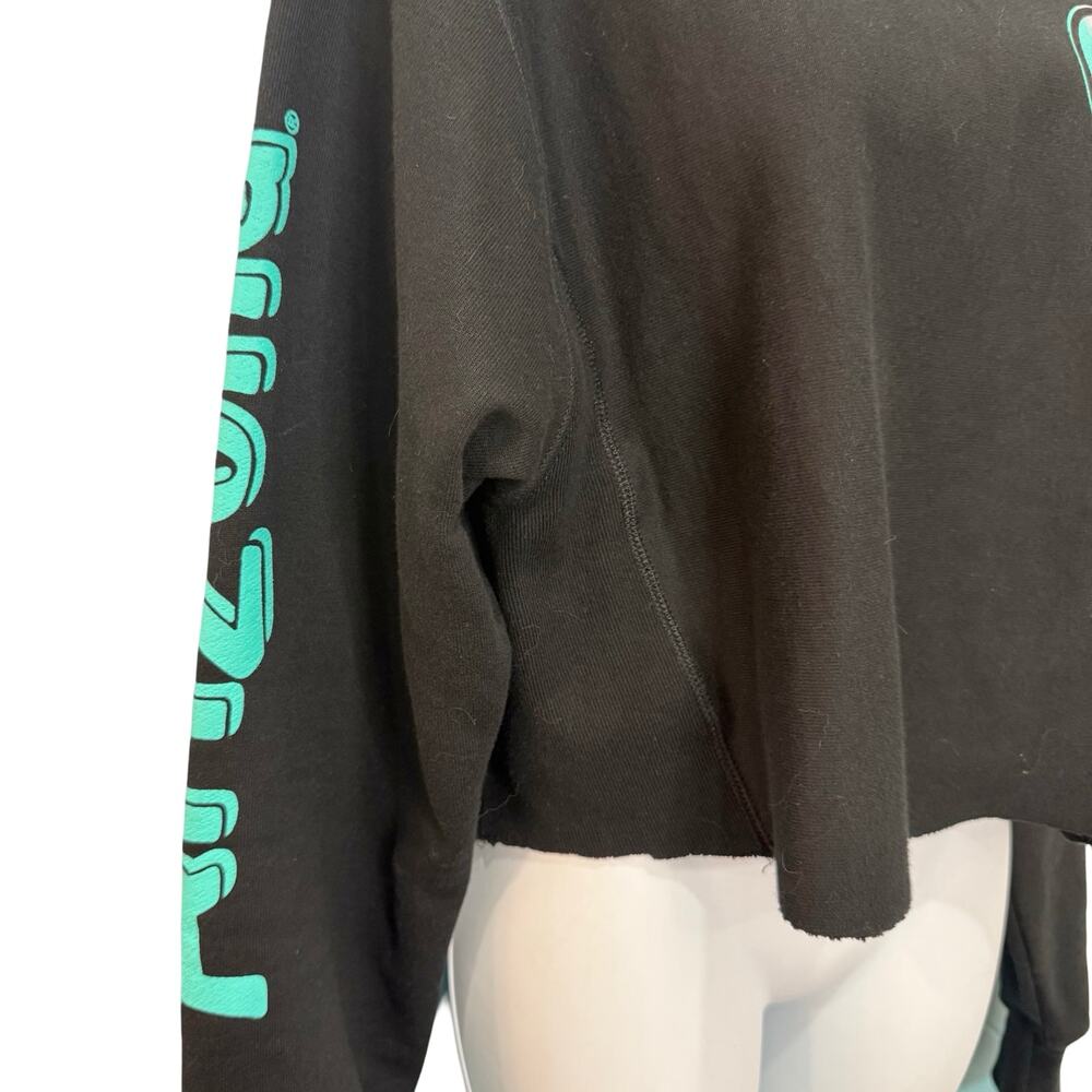 Arizona Iced Tea Black Have An Iced Day Cropped Crew Neck Sweatshirt size S - Picture 6 of 10